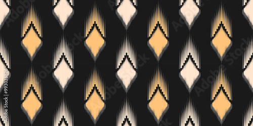 Ethnic ikat seamless pattern.beautiful pattern. folk embroidery,bohemian style,aztec geometric art print.ethnic ikat abstract art.Seamless fabric. Ikat design for fabric, carpet, wallpaper, clothing.