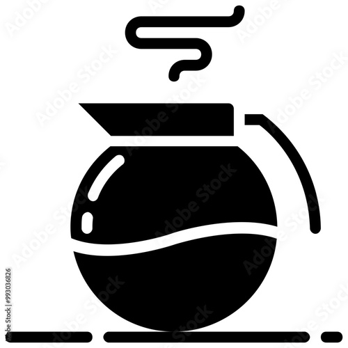 coffee glyph vector icon