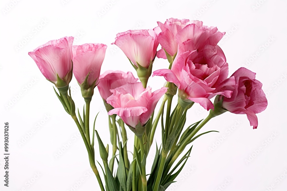 pink tulips isolated on white pink tulips isolated on white