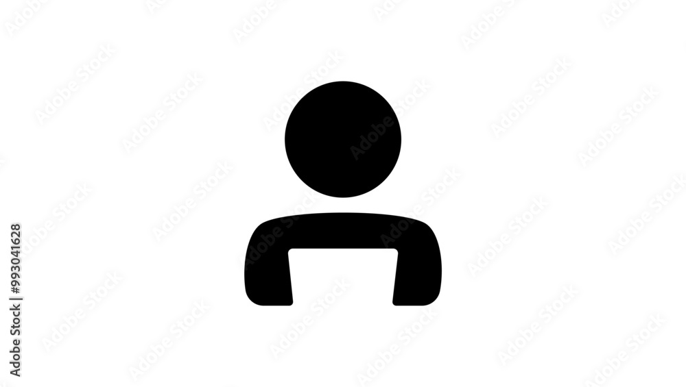 Programmer emblem, black isolated silhouette Programmer emblem, black isolated silhouette