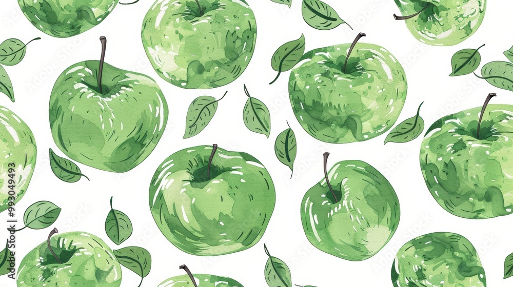 Hand-drawn green apples on a white background, simple and modern. Ideal for minimalistic, food, and organic-themed designs. Hand-drawn green apples on a white background, simple and modern. Ideal for minimalistic, food, and organic-themed designs.