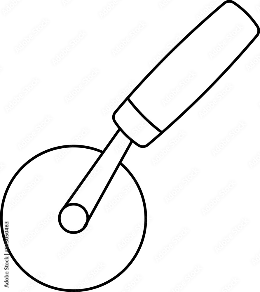 Decorative kitchen utensil outline illustration Decorative kitchen utensil outline illustration