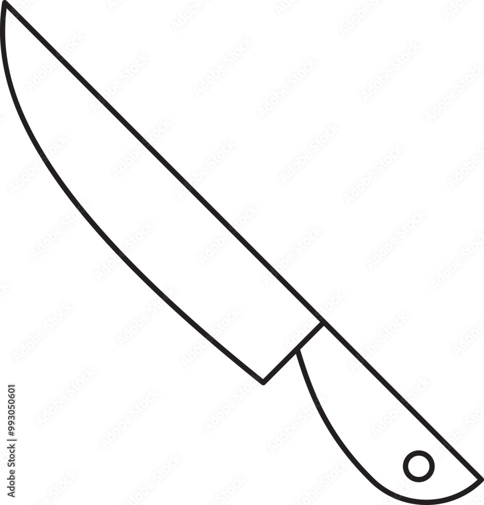 Decorative kitchen utensil outline illustration Decorative kitchen utensil outline illustration