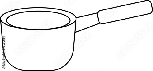 Decorative kitchen utensil outline illustration