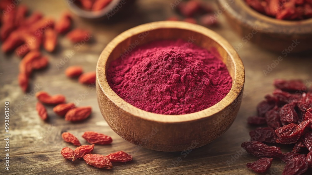 Natural Dried Schisandra and Goji Berry Powders Natural Dried Schisandra and Goji Berry Powders