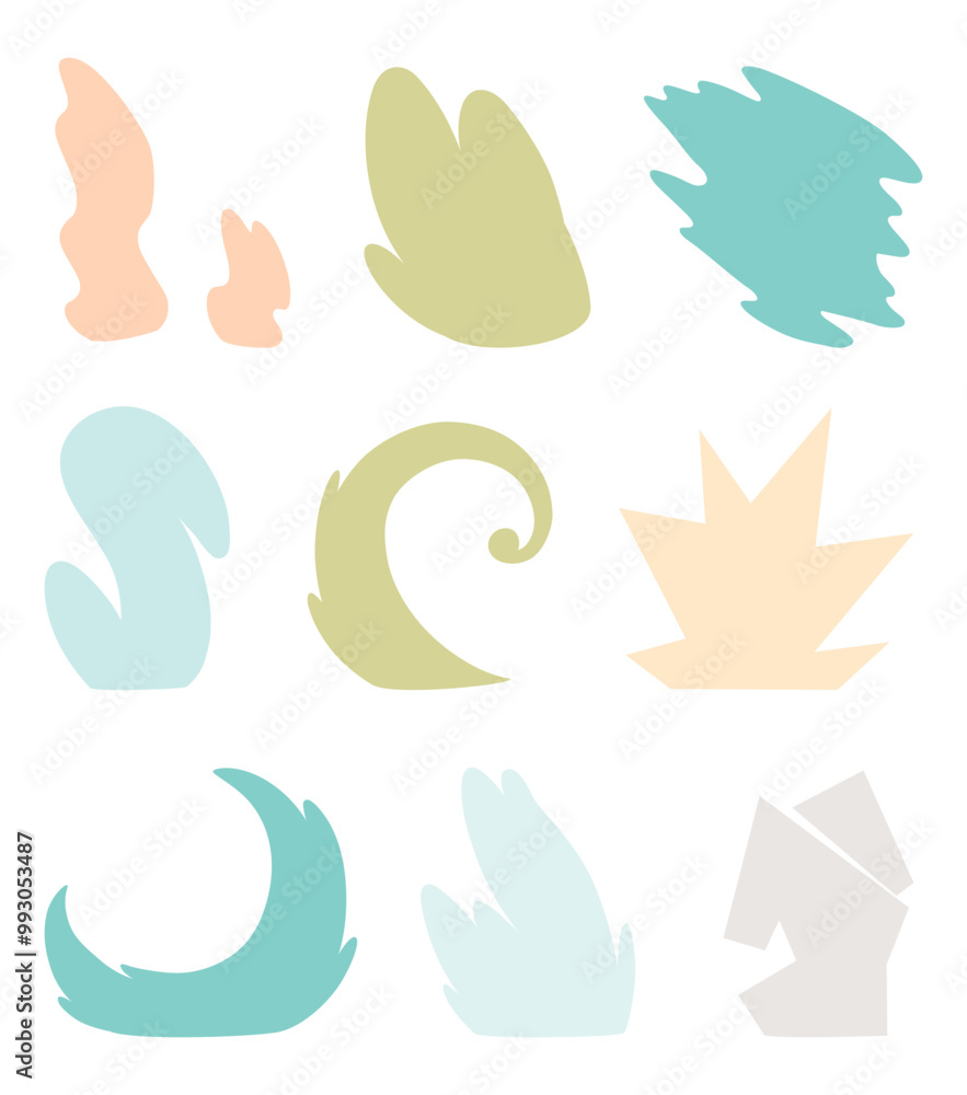 Fototapeta premium Abstract minimalist hand painted illustrations for wall decoration. Postcard or brochure graphic design. Cover template, background patterns