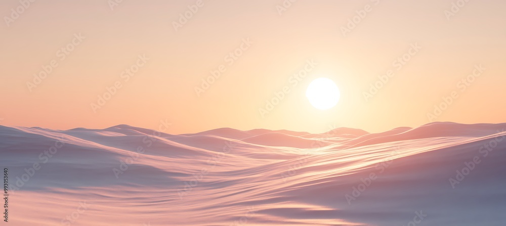 A serene, desert landscape with a clear sky and a large area for text A serene, desert landscape with a clear sky and a large area for text