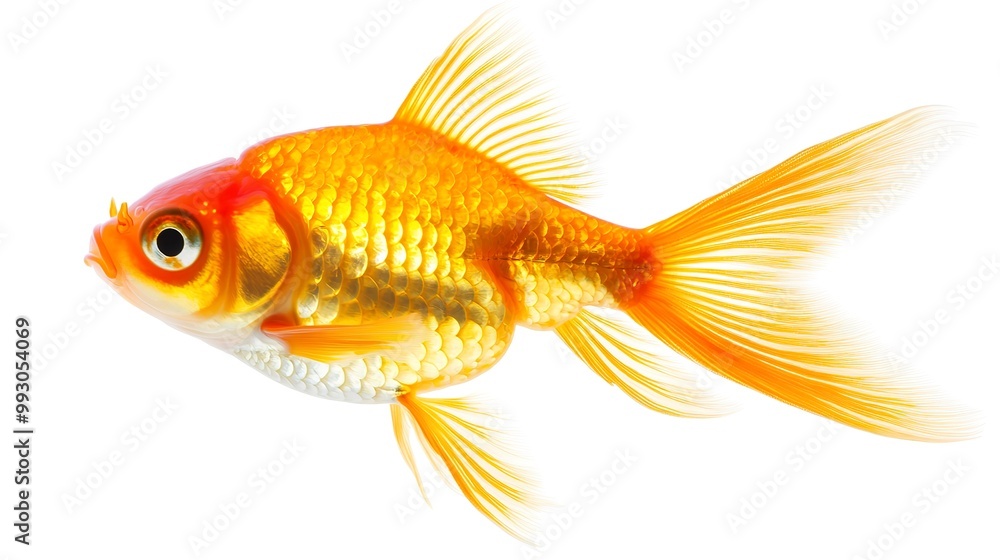 Goldfish animal isolated on a white background Goldfish animal isolated on a white background