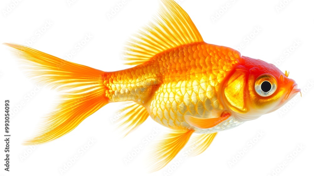 Goldfish animal isolated on a white background Goldfish animal isolated on a white background