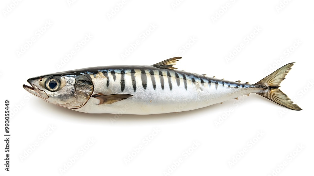 Naklejka premium Fresh mackerel isolated on a white background 