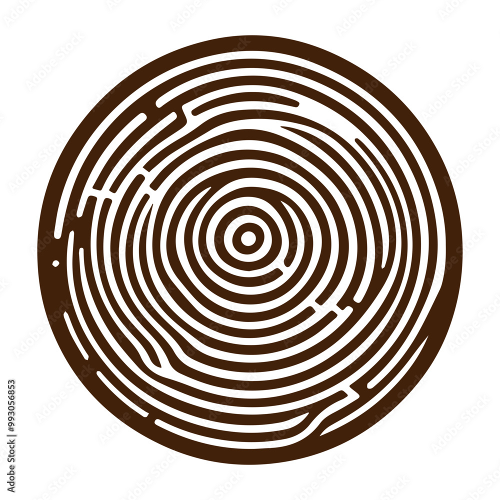 Hand drawn tree ring wood circle vector flat design Hand drawn tree ring wood circle vector flat design