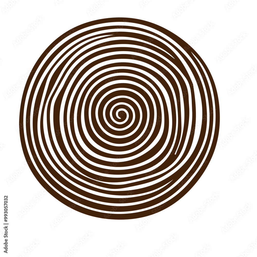 Hand drawn tree ring wood circle vector flat design Hand drawn tree ring wood circle vector flat design