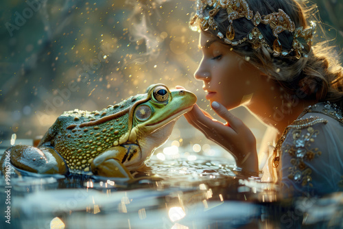 The Frog Princess from Russian folklore, in her mystical transformation from a frog into a beautiful princess