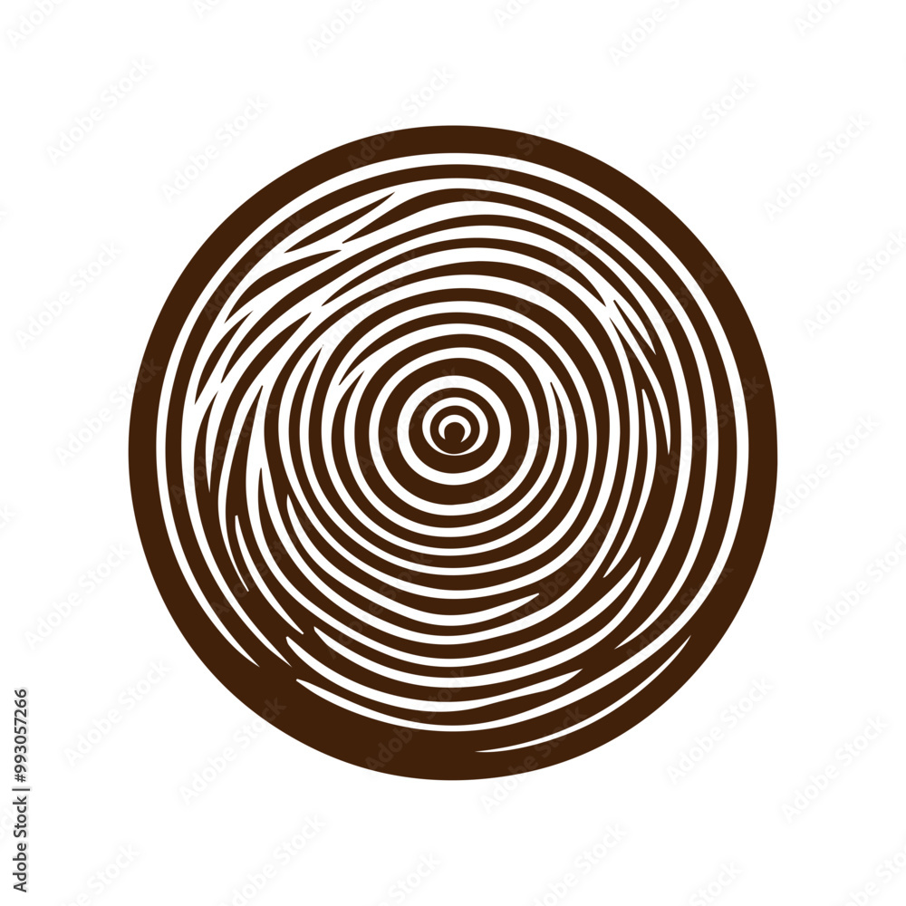 Hand drawn tree ring wood circle vector flat design Hand drawn tree ring wood circle vector flat design