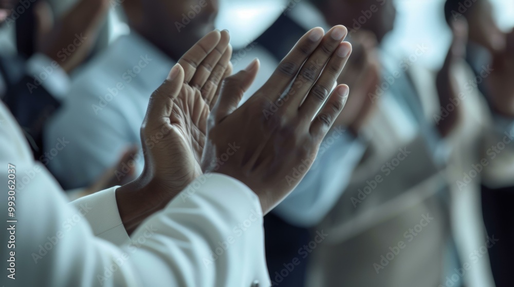 A group of business people clapping their hands. AI. A group of business people clapping their hands. AI.