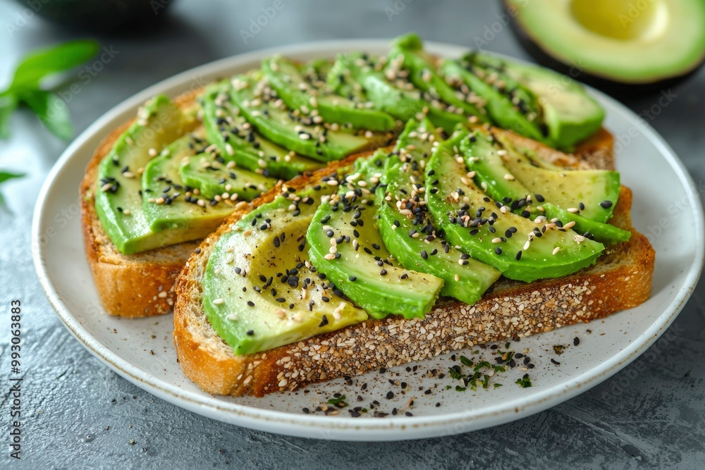 Avocado Toast with Sesame Seeds and Black Pepper Avocado Toast with Sesame Seeds and Black Pepper