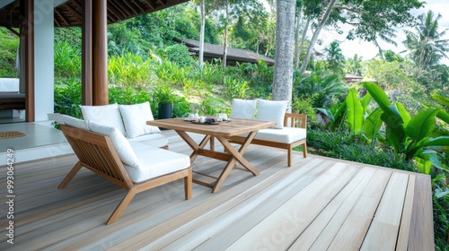 Relaxing Outdoor Living Space with Natural Surroundings