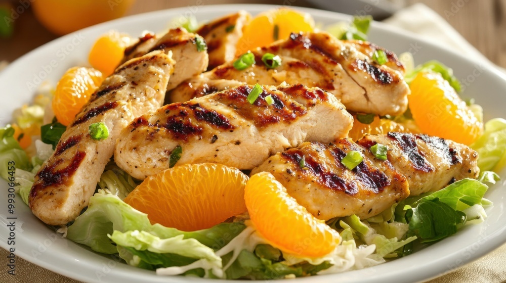 Grilled Chicken Strips with Mandarin Oranges Grilled Chicken Strips with Mandarin Oranges