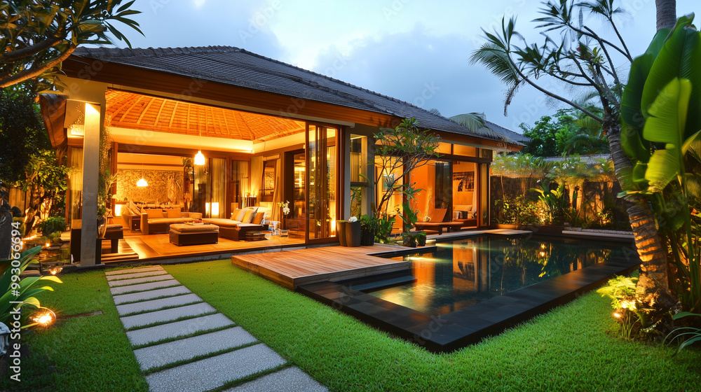 Obraz premium Luxury Villa with Private Pool and Garden