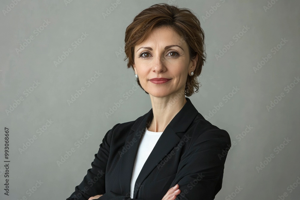Portrait of a Confident Woman in a Black Blazer Portrait of a Confident Woman in a Black Blazer