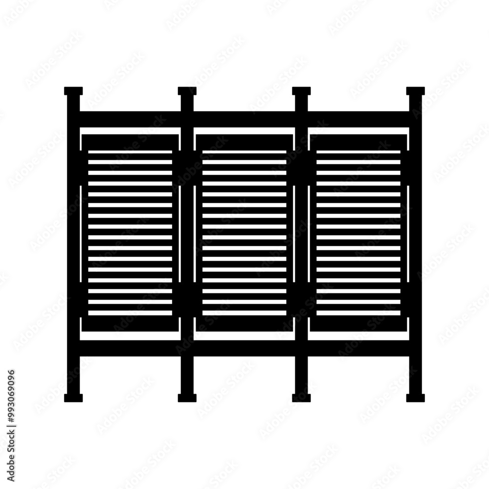 Gate icon vector. Wicket illustration sign. Fence symbol or logo. Gate icon vector. Wicket illustration sign. Fence symbol or logo.