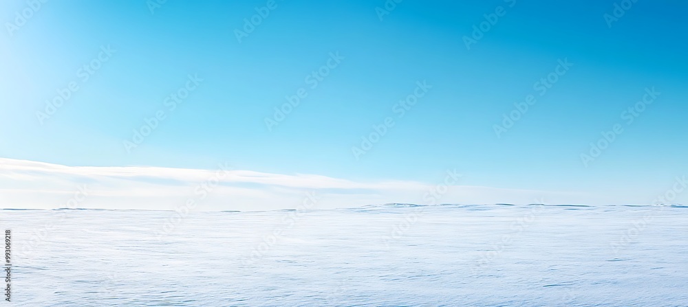A serene, snowy landscape with a clear sky and space for text A serene, snowy landscape with a clear sky and space for text