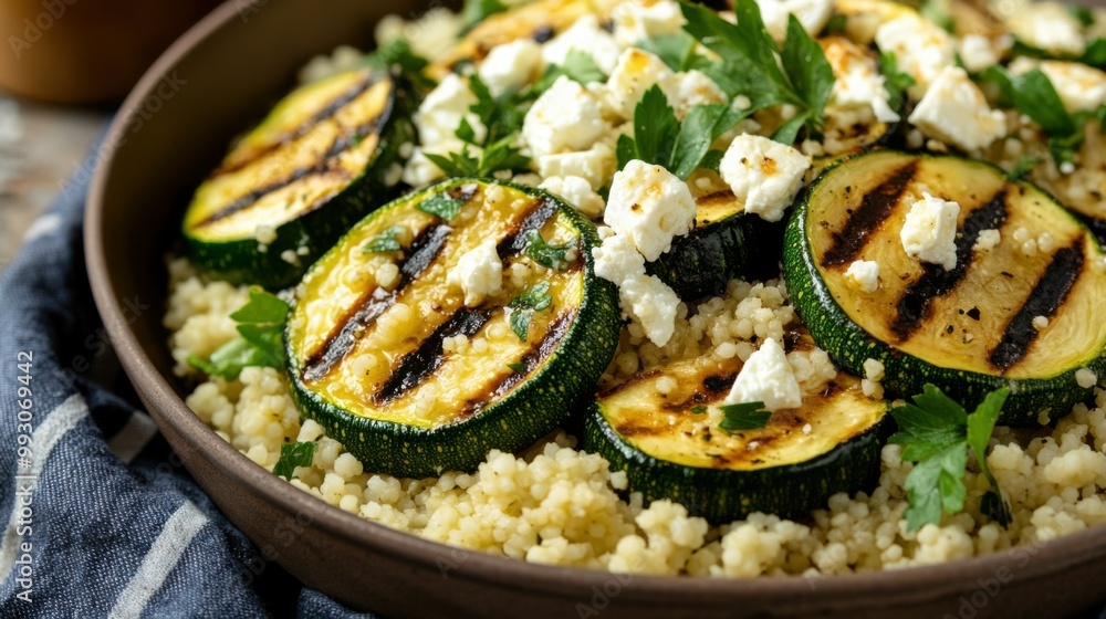 Grilled Zucchini Rounds with Feta Cheese Grilled Zucchini Rounds with Feta Cheese