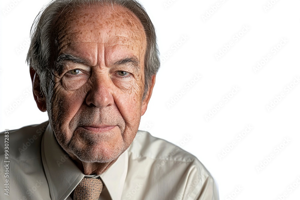 Close-up Portrait of a Senior Man with Gray Hair and Wrinkles Close-up Portrait of a Senior Man with Gray Hair and Wrinkles