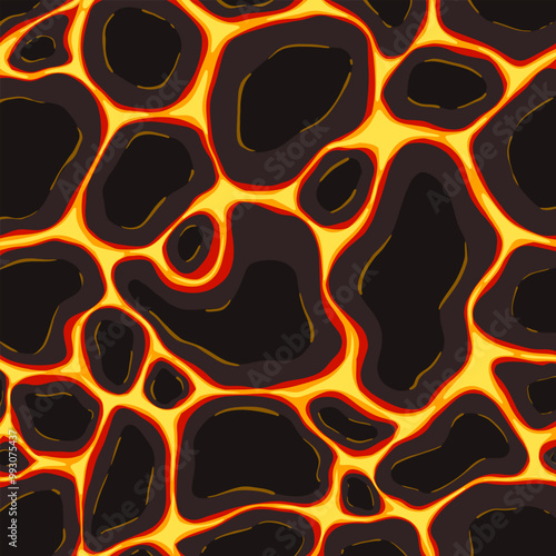 Illustration of stone and lava pattern, vector source design