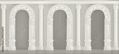 Types of arches realistic composition background