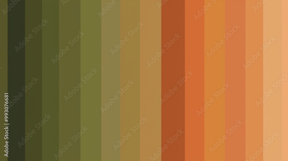 Vertical stripes of green, brown, and orange blend in an abstract background, creating a modern gradient. Perfect for adding color to any project, evoking autumn vibes