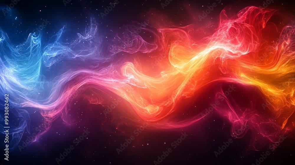 A background of multicolored light streaks. A background of multicolored light streaks.
