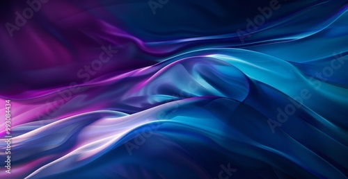 Abstract Blue and Purple Waves