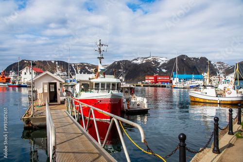 Bootsanlegestelle, Honningsvag,  Norwegen photo