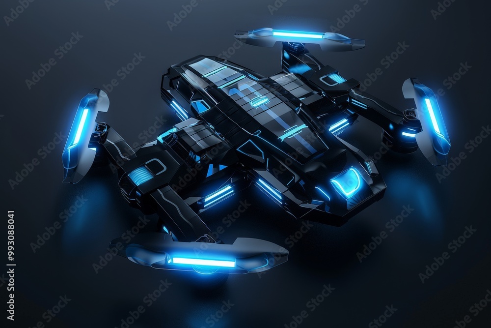 Naklejka premium Futuristic Drone Design