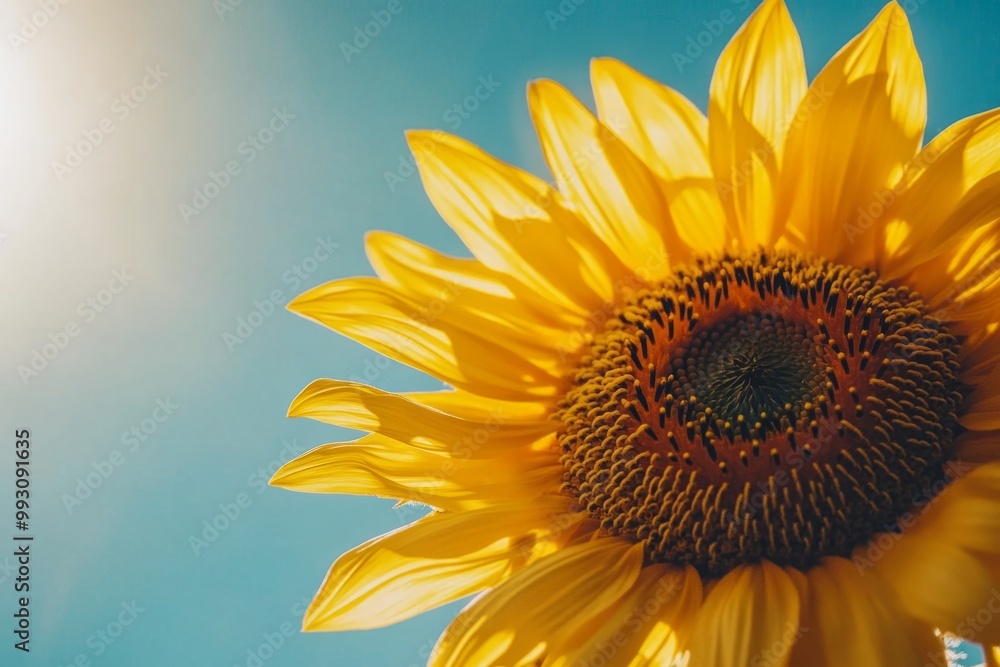 Bright yellow sunflower facing the sun. This vibrant flower symbolizes happiness and positivity. Perfect for nature lovers and floral designs. Generative AI Bright yellow sunflower facing the sun. This vibrant flower symbolizes happiness and positivity. Perfect for nature lovers and floral designs. Generative AI