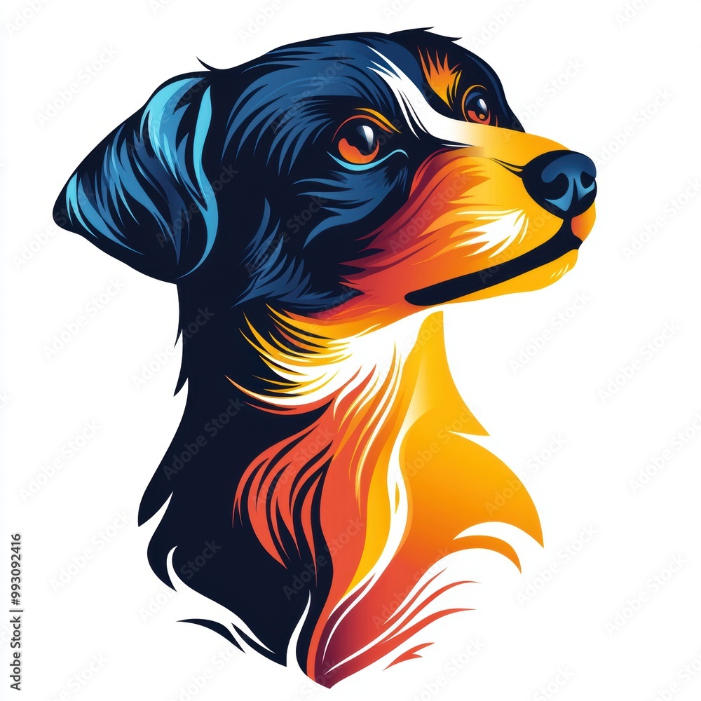 Dog Portrait Abstract. Dog Portrait Abstract.