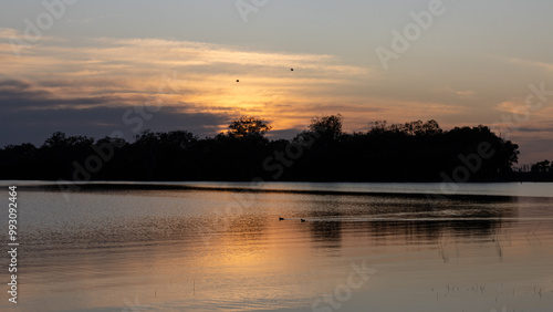 Sunset over Lake Cargelligo, NSW, Australia