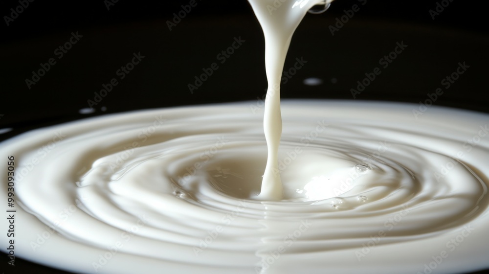 Milk Poured in a Perfect Spiral Formation Milk Poured in a Perfect Spiral Formation