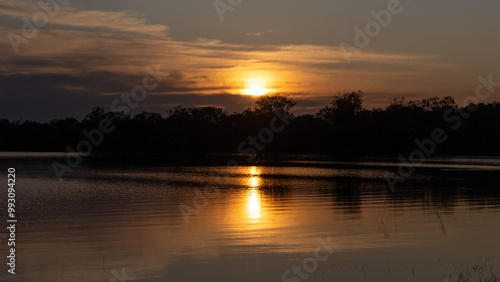 Sunset over Lake Cargelligo, NSW, Australia