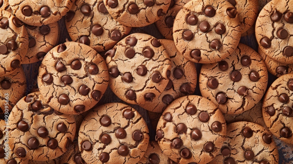 Close up of Bake Cookies background, top view. Photorealistic high resolution macro photography for advertising or food design. Close up of Bake Cookies background, top view. Photorealistic high resolution macro photography for advertising or food design.