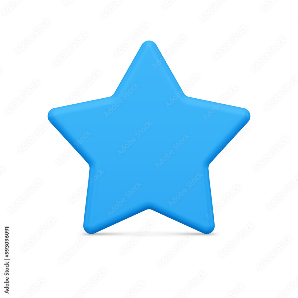 Realistic blue classic five pointed star decorative design element of best award insignia leader achievement vector illustration. Premium starry festive winter holiday decor winner victory template Realistic blue classic five pointed star decorative design element of best award insignia leader achievement vector illustration. Premium starry festive winter holiday decor winner victory template
