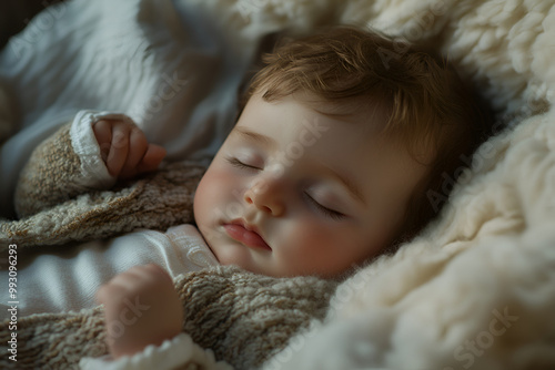 baby sleeping in bed