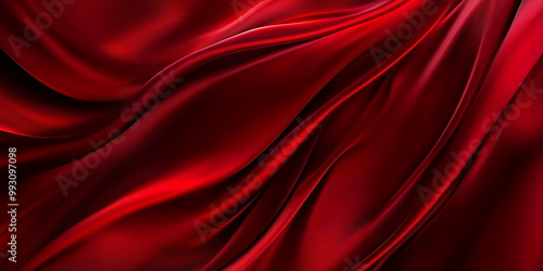 Bright red cloth folds