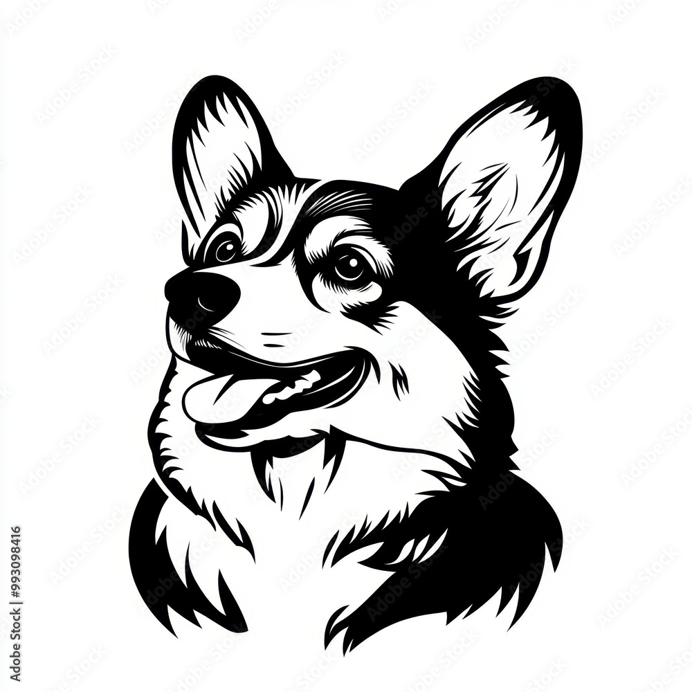 Corgi Portrait. Corgi Portrait.