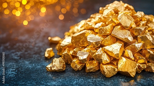 Pile of Gold Nuggets.