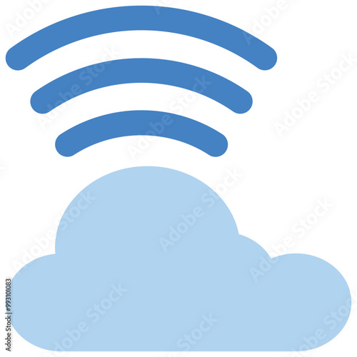 Cloud Wifi Icon Design Vector