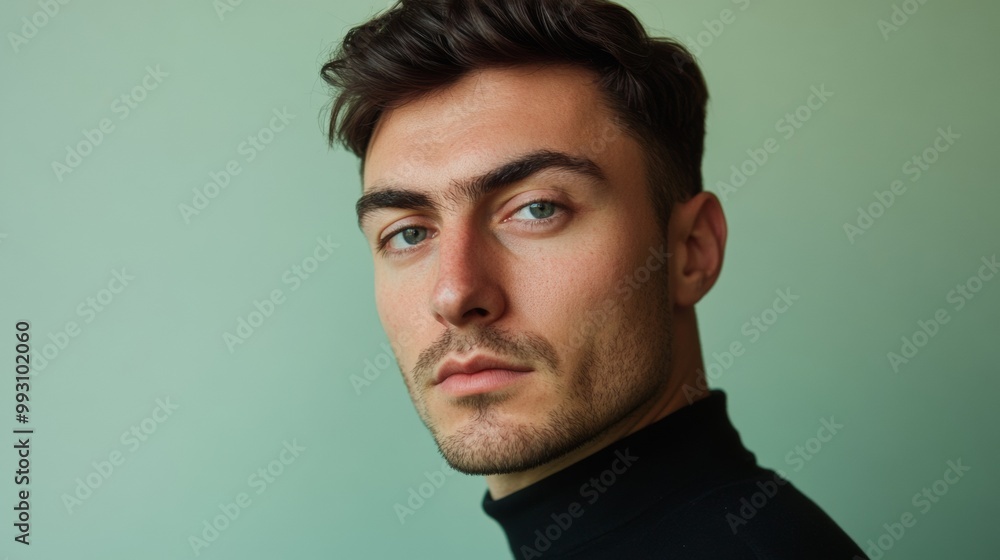 A man with a beard and glasses is wearing a black shirt A man with a beard and glasses is wearing a black shirt