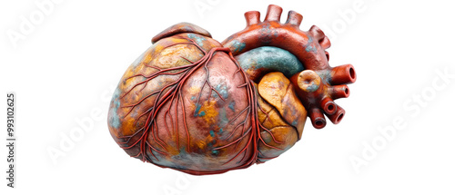 Wallpaper Mural Anatomical human heart, isolated on white background	 Torontodigital.ca