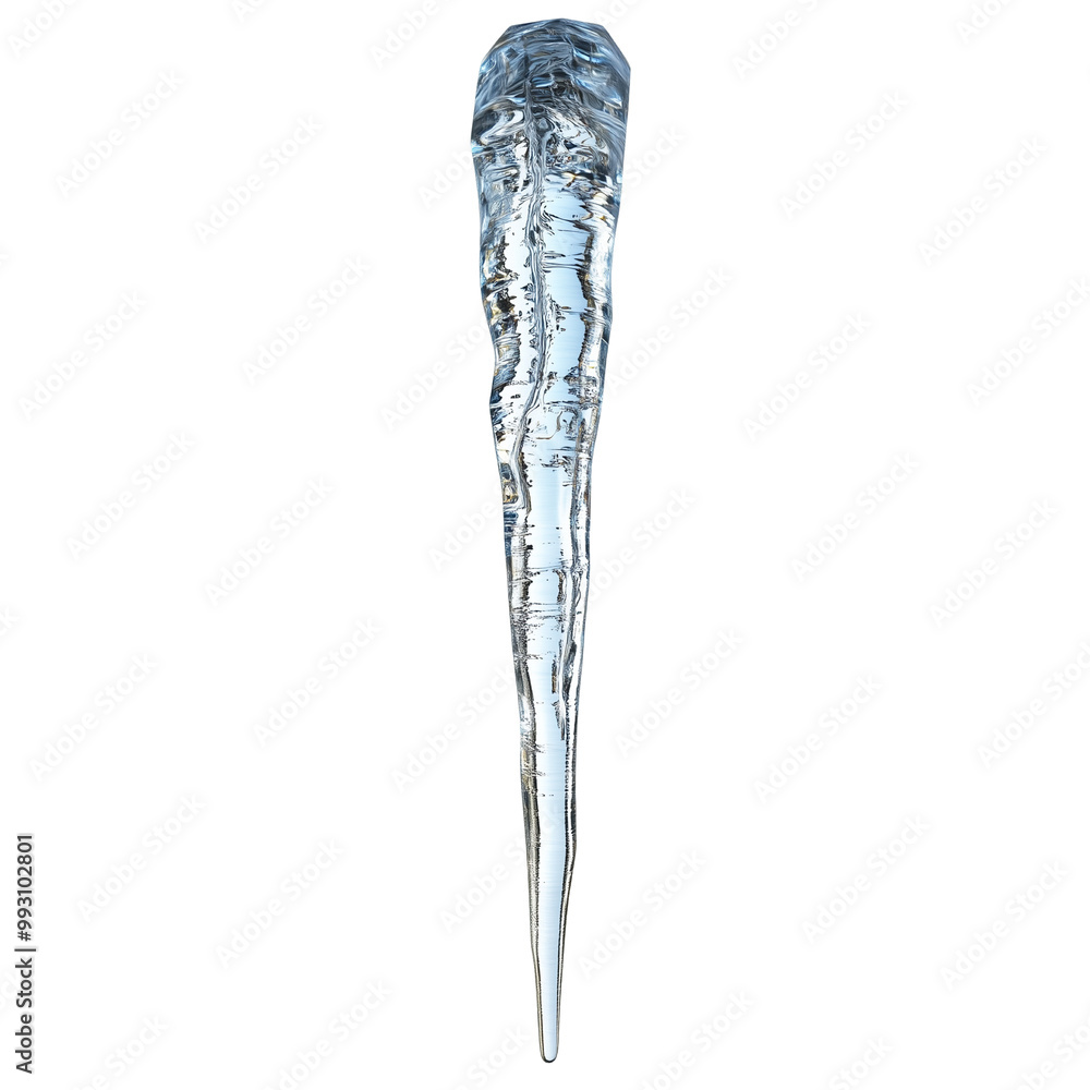 Icicle isolated on transparent background. Generated AI Icicle isolated on transparent background. Generated AI